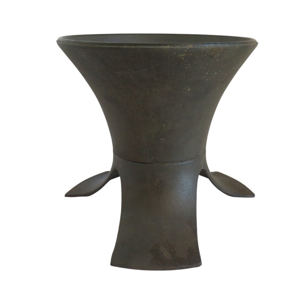 Vintage Copco Danish Chafing or Fondue Dish Stand Brutalist‎ Cast Iron Tripod